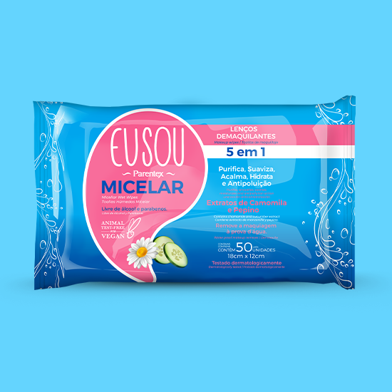 Lenço Demaquilante Micelar 50un. e 25un.