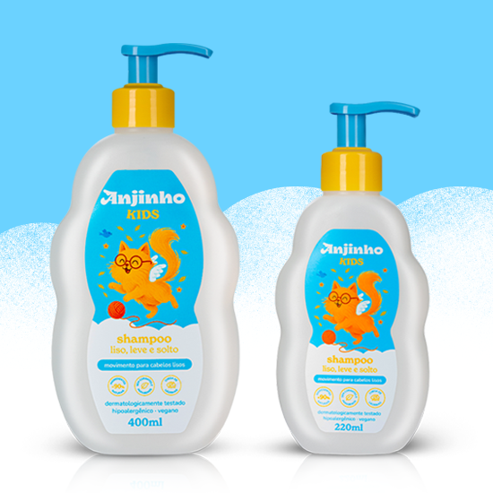 Shampoo Kids Liso, Leve e Solto 220 e 400ml